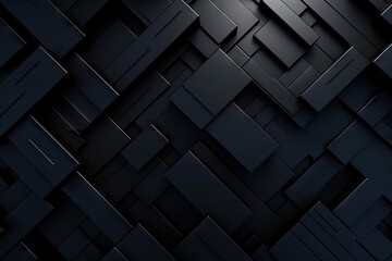Abstract Black Geometric Shapes Background Texture