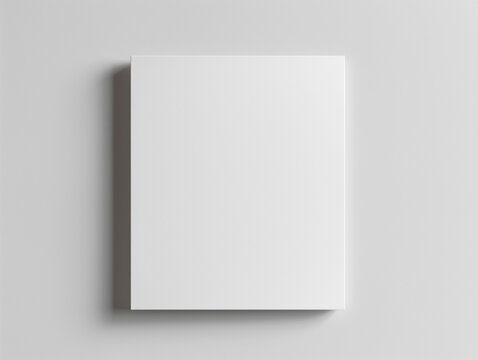 Blank square business card mockup with gray background	