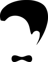 Hair silhouette icon illustration. Man hairstyle design element.