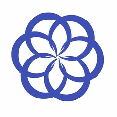 abstract blue circle logo