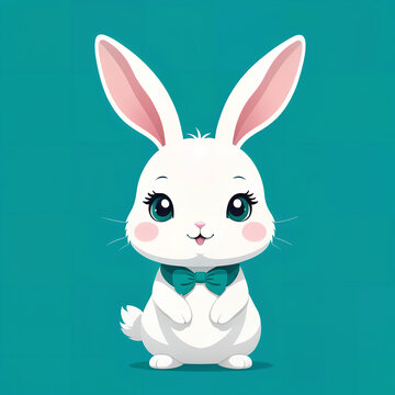 cartoon white bunny