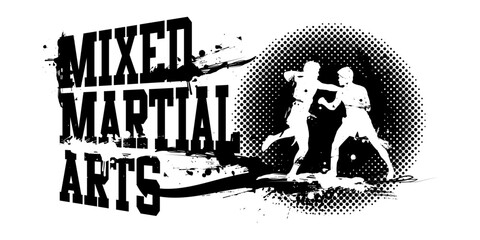 Mixed Martial Arts Banner Vector Illustration