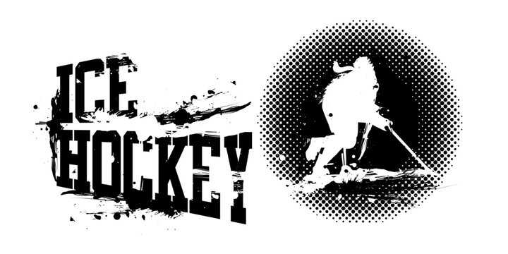 Ice Hockey Lacrosse Banner Vector Illustration