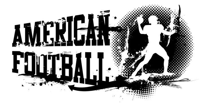 American Football Banner Vector Illustration