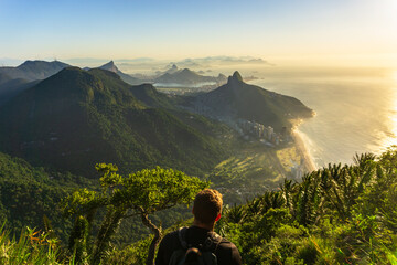 Watching Rio's sunrise from the mountains