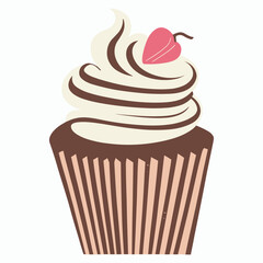 Cup cake illustration vector