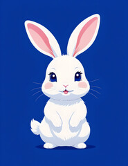Fototapeta premium cartoon white bunny