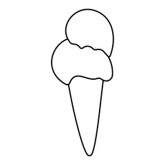 ice cream summer heat chocolate icon line