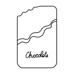 chocolate day tile packaging gift icon line