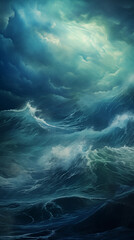 stormy sea background - obrazy, fototapety, plakaty