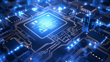 electronic circuit board with components