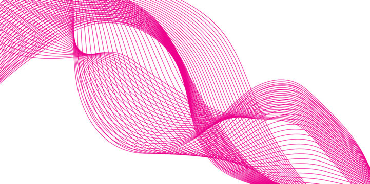 abstract background with colorful waves design 3d rendering A wave of particles. pink wave background Design element for technology, science, modern concept. Wave lines motion vector design