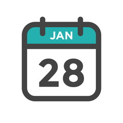January 28 Calendar Day or Calender Date for Deadlines or Appointment