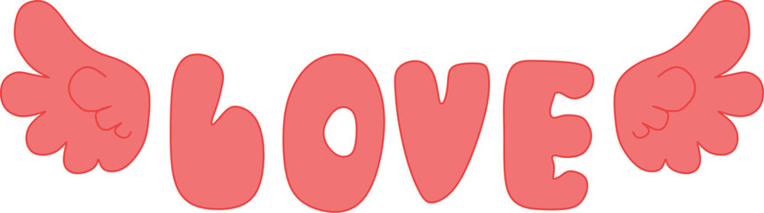 Love cute hand draw vector element