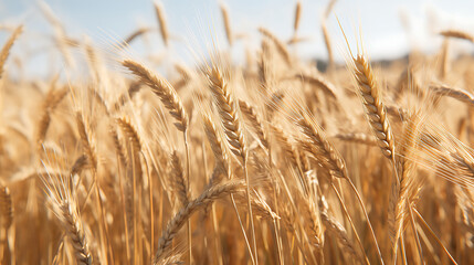 Obraz premium a close-up field of wheat commodity