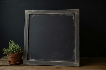 worn slate blackboard with a distressed appearance. Generative AI