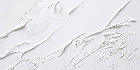 Oil paint strokes on wide canvas textured white background decorating art painting illustration, generated ai	
