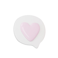 Valentine 3D icon image Ideal for digital greetings, this 3D image conveys affection with elegance and adds a touch of celebration isolated on a transparent background.