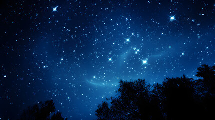 Fototapeta na wymiar some kind of constellation shining through the night sky