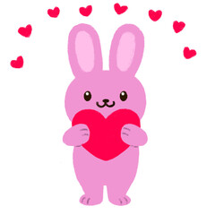 bunny with heart