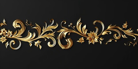 golden floral engrave background