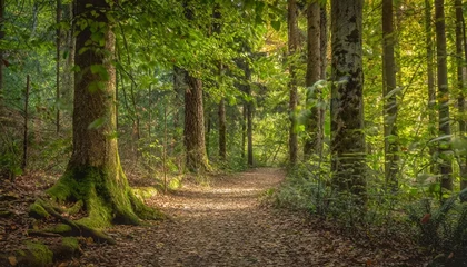 Foto op Canvas footpath in the woods © speedkr1