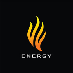 Energy or Fire Logo Design Template Vector Illustration