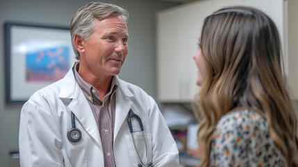 Fototapeta premium Doctors consult the patient about his treatment.