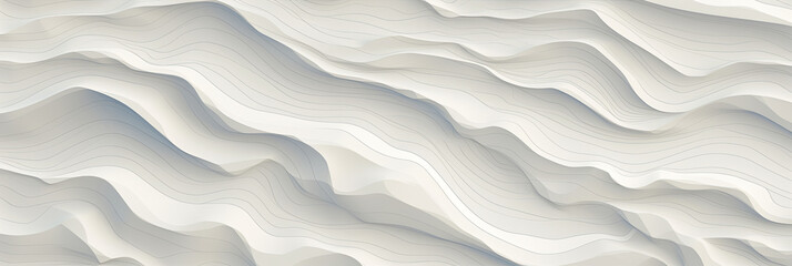 Abstract 3D wavy lines texture in a monochromatic style. Minimalist modern background design for print and web projects.