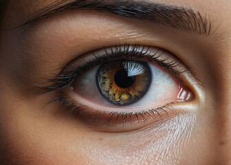 Free photo portrait of white woman closeup on eyes