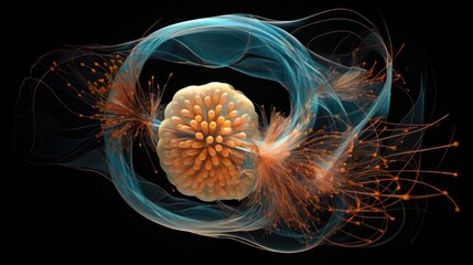 A stylized visualization of a developing fetal brain, serving as a metaphor for the emergence of consciousness.