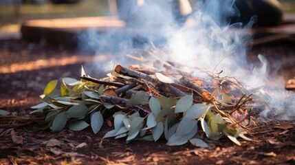 A Symbol of Connection In Aboriginal ceremonies, the smoke from burning eucalyptus leaves signifies the connection between the physical and spiritual worlds.