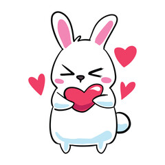 rabbit with heart