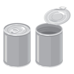 無地の缶詰と空の缶詰セット　プルタブあり