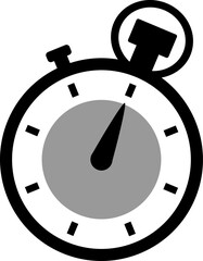 Stopwatch icon on white background. Vector illustration.