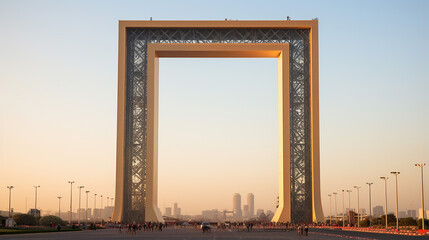 Dubai frame is an architecture landmark located in Zabeel Park, Dubai