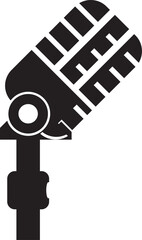 Podcast microphone icon vector element