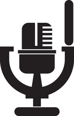 Podcast microphone icon vector element