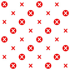 X Sign Vector Seamless Pattern