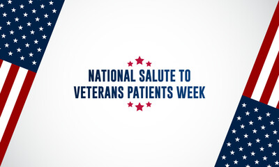 National Salute To Veteran Patients Week Background Vector Illustration - obrazy, fototapety, plakaty