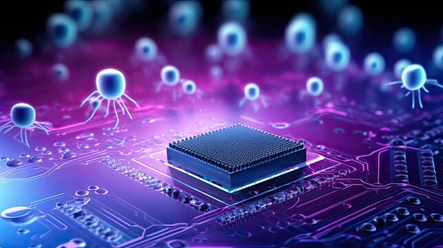 Nanotechnology based biosensors for early disease detection solid color background