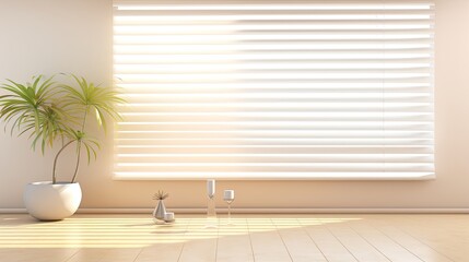Remote controlled window blinds for light control solid color background