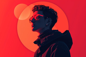 Human portrait game background style 3d stylish illustration