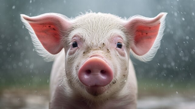 Pig face animal pictures Generative artificial intelligence