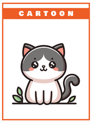 cute cartoon cat design