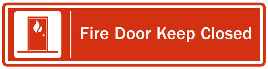 Fire door keep closed sign