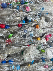 plastic bottle with recycling waste