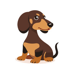 cute dachshund cartoon