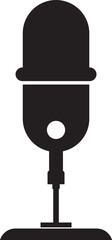 Outline podcast microphone icon vector element