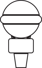 Outline podcast microphone icon vector element